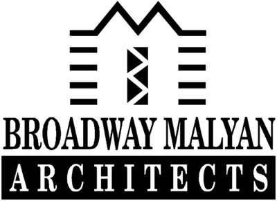 Broadway Malyan Architects company logo in 1985.