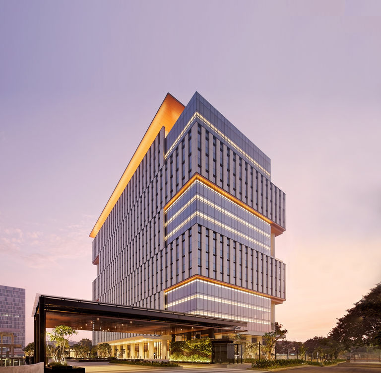 Tower 9 by Broadway Malyan in CIBIS Business PArk Jakarta includes a 'green roof'