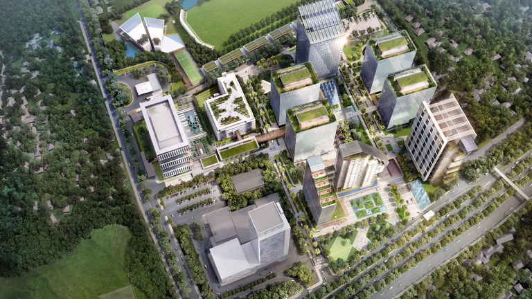 CIBIS Business Park, a masterplan comprising nine towers organised around a central square