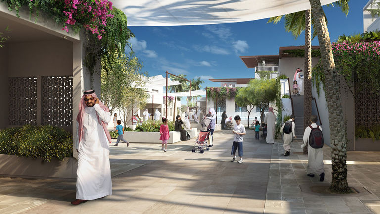 Public spaces at Yas Island, designed by Broadway Malyan