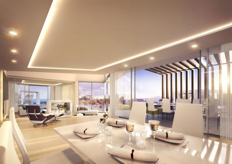 Interiors of luxury villa at Icon Marbella