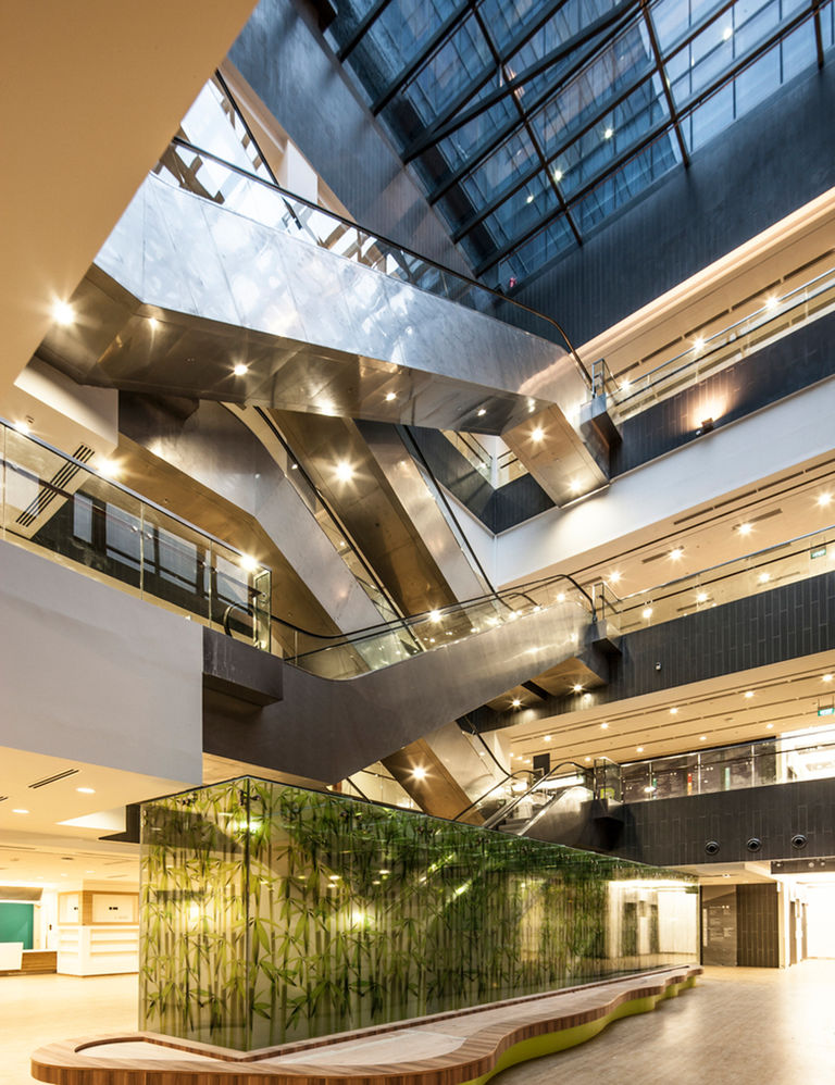Interior shot of the National Heart Centre, Singapore, the first sustainable heart centre in Southeast Asia