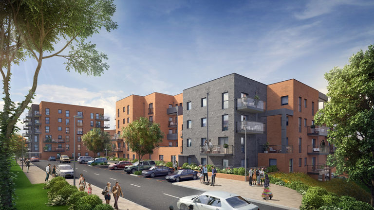Image of new apartments at Erith Park, London Borough of Bexley.