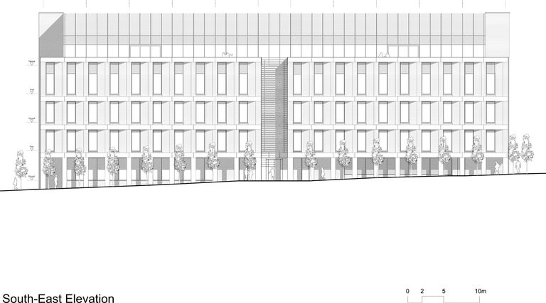 Elevation of Victoria House, Milton Kenyes designed by Broadway Malyan