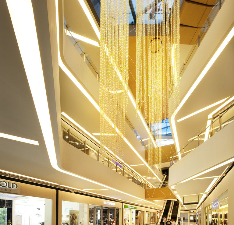 Interior of shopping mall at Makati City, the Philippines
