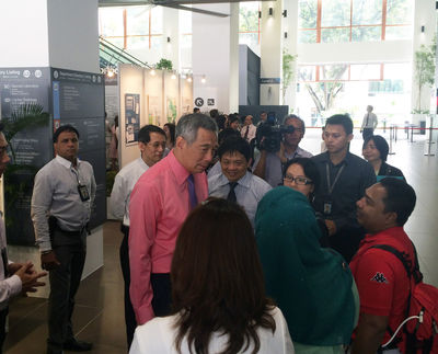 Singapore's Prime Minister, Lee Hsien Loong, at National Heart Centre launch in 2014.
