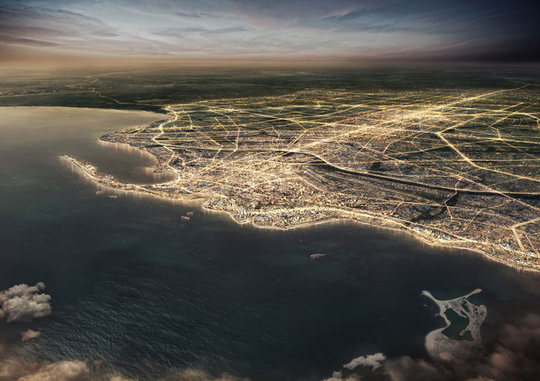 Artist's impression of the 2030 Vision Plan for Luanda City