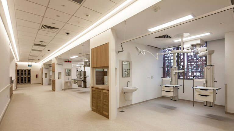 Interior shot of the operating theaters in the National Heart Centre, Singapore