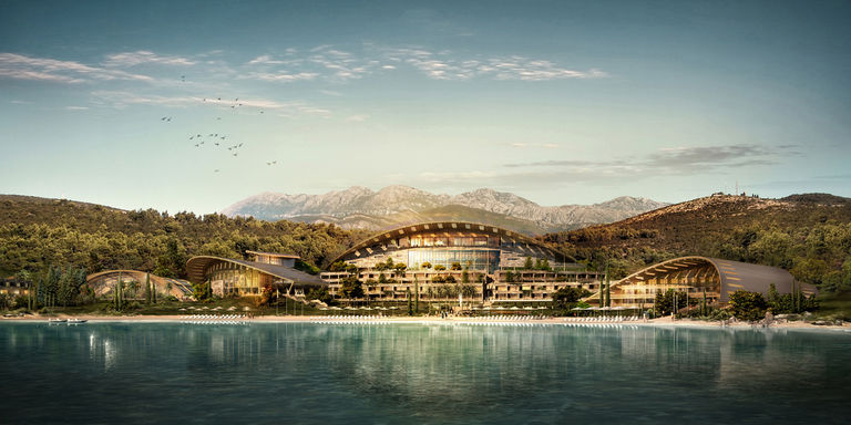 The Plavi Horizonti resort in Montenegro, featuring a five star hotel, conference centre and a wellness & medical centre and designed by Broadway Malyan