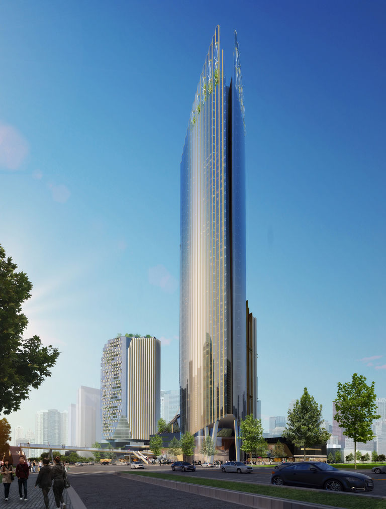 The 230m Grade A office tower at Wuhan Taihe Plaza, designed by Broadway Malyan