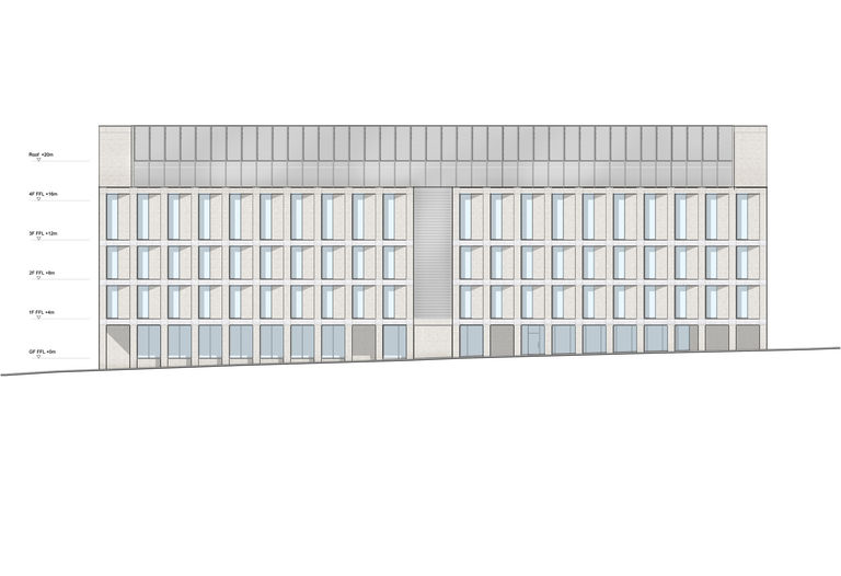 Elevation of Victoria House for Frontier Estates