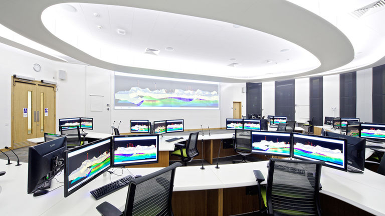 Computer classroom at BP's Upstream Learning Centre, the newest addition to their Sunbury campus.