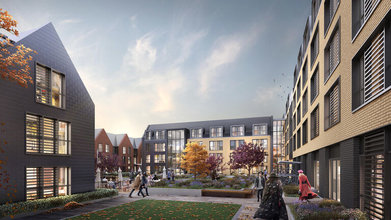 Visualisation of new student village at Oxford Brookes University