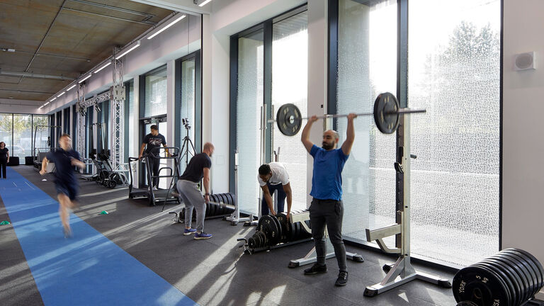 Photo of state of the art gymnasium and rehabilitation spaces at Coventry University's new Science and Health Building.