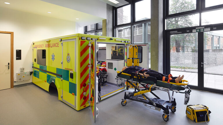 Photo of highly specialised accident and emergency facilities at Coventry University's new Science and Health Building.