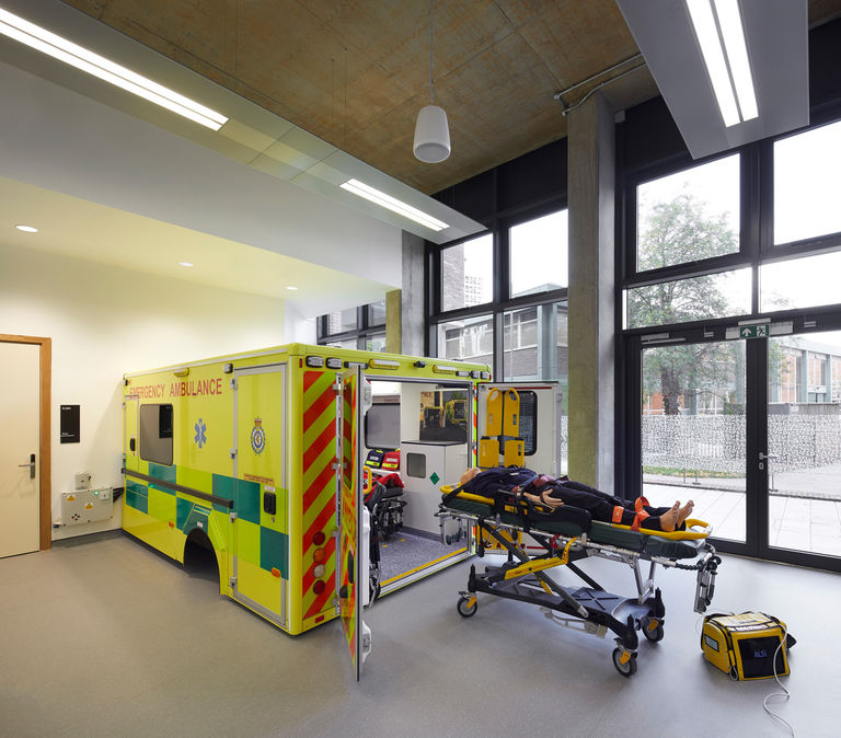 Photo of highly specialised accident and emergency facilities at Coventry University's new Science and Health Building.