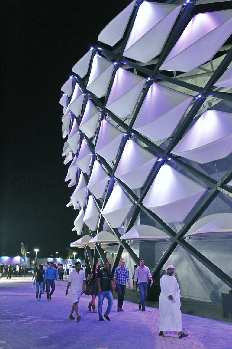 Detail of new Hazza Bin Zayed Stadium in Al Ain, Abu Dhabi