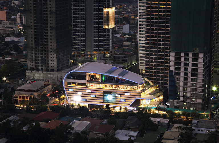 Exterior of Century City, landmark mixed-use development in Makati City, the Philippines