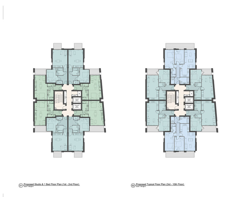 Typical floor plan, Rat and Parrot, Woking