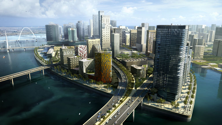 Masterplan by Broadway Malyan for a new mixed-use community on Al Matyah Island, Abu Dhabi
