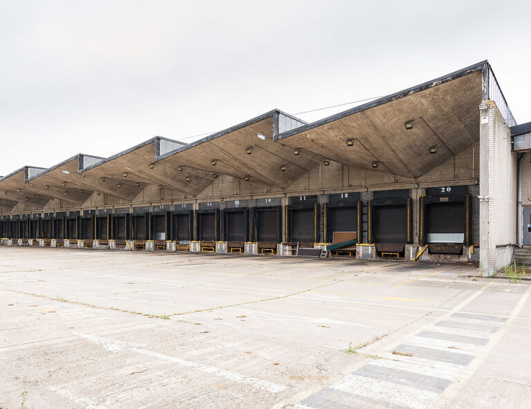 Loading bays for Costco in Stevenage, UK.