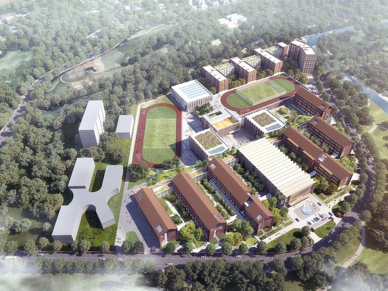 Visualisation of Chengdu Westminster campus, designed by Broadway Malyan