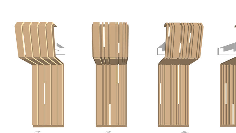 Drawings of the new gantry at Waterlow Hall at South Hampstead High School, which has been remodelled by Broadway Malyan