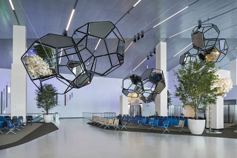 Public art installation at Miami Cruise Liner Terminal, designed by Broadway Malyan