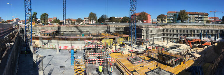 Construction work at Porto Office Park, designed by Broadway Malyan