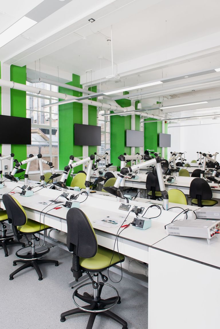 Interior of teaching laboratory at Aston University