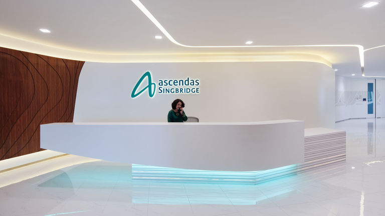 Reception desk at Ascendas Singbridge